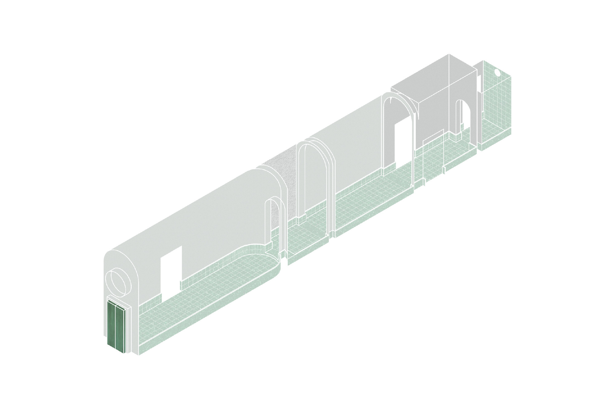 Antonino Cardillo, Specus Corallii, Cattedrale di Trapani, 2016. Materiality. Drawing: Evdoxia Karageorgi and Konstantina Vasileiadou