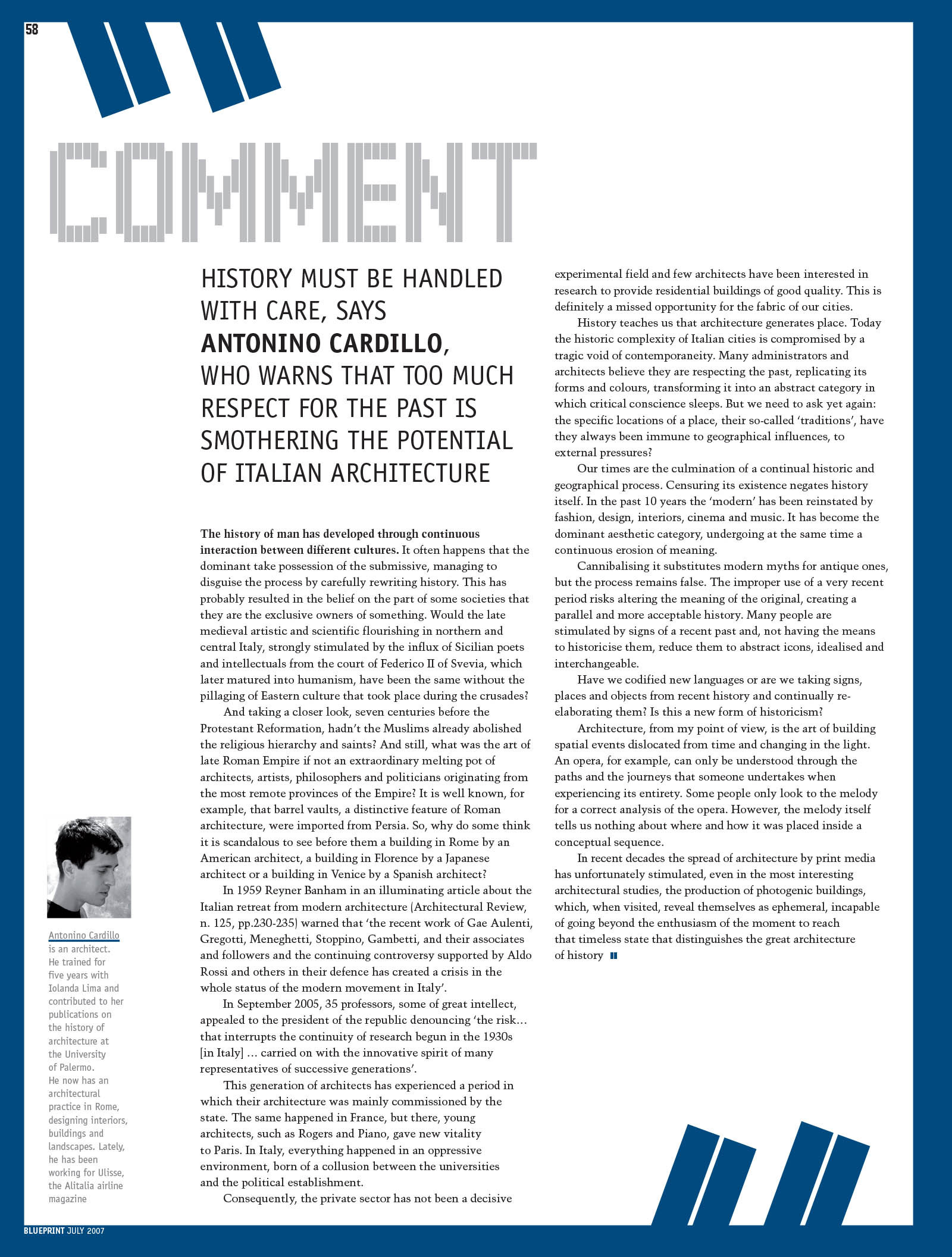 The page 58 of the 256 Blueprint issue The page 58 of the 256 Blueprint issue
