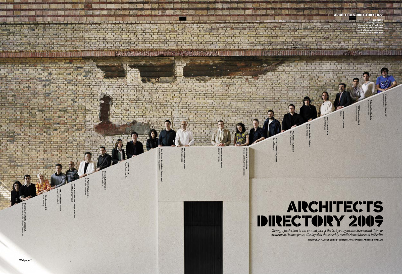 Architects directory 2009, Wallpaper* 125, pp. 76-77 Wallpaper* 125, pp. 76-77. Photography: Jason Schmidt
