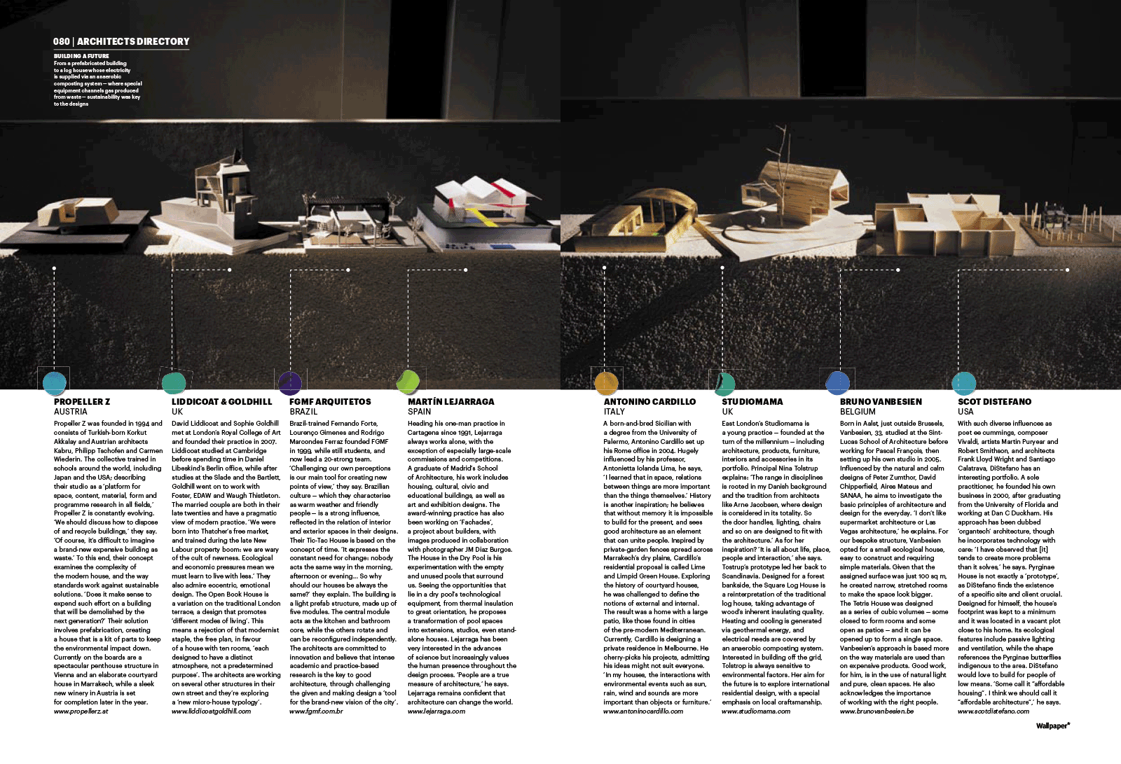 Architects directory 2009, Wallpaper* no. 125, pp. 80-81 Wallpaper* no. 125, pp. 80-81. Photography: Jason Schmidt