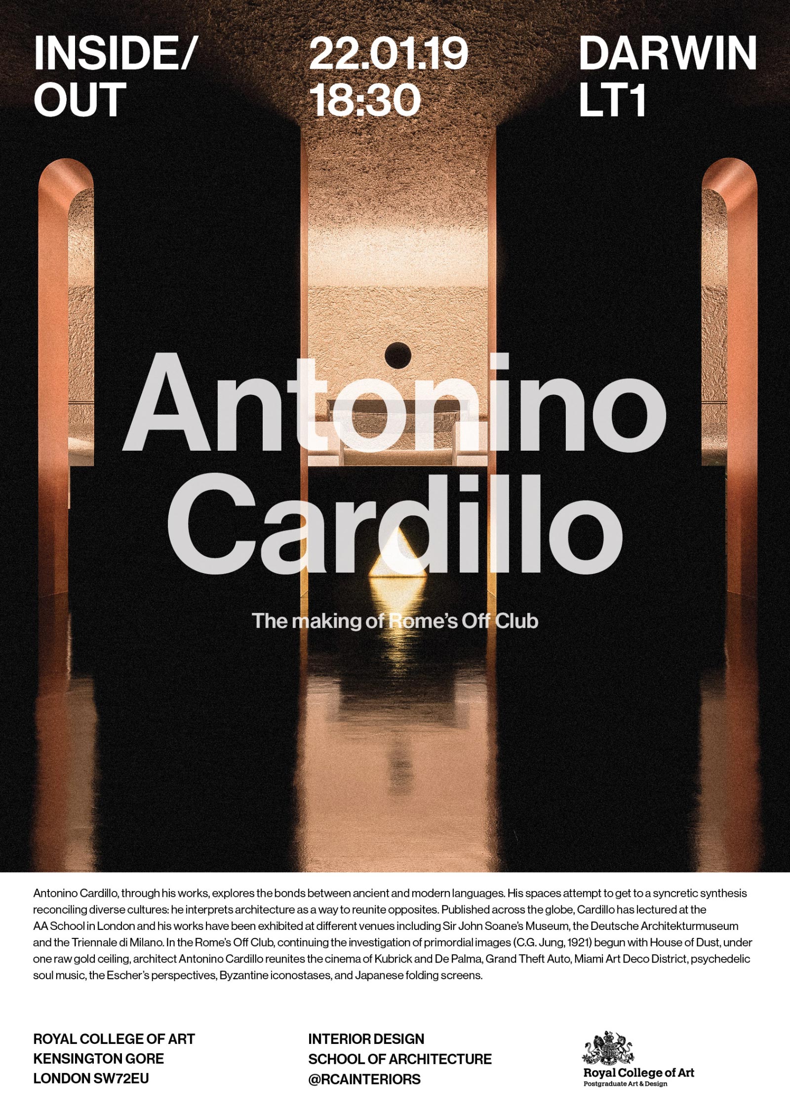 Poster Inside/Out su Antonino Cardillo del Royal College of Art