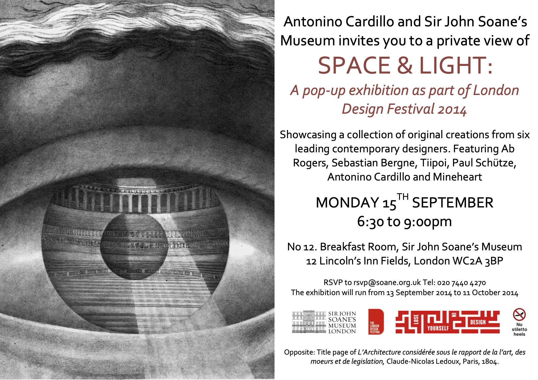 Space and Light invitation Space and Light invitation